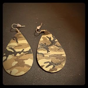 Large leather earrings